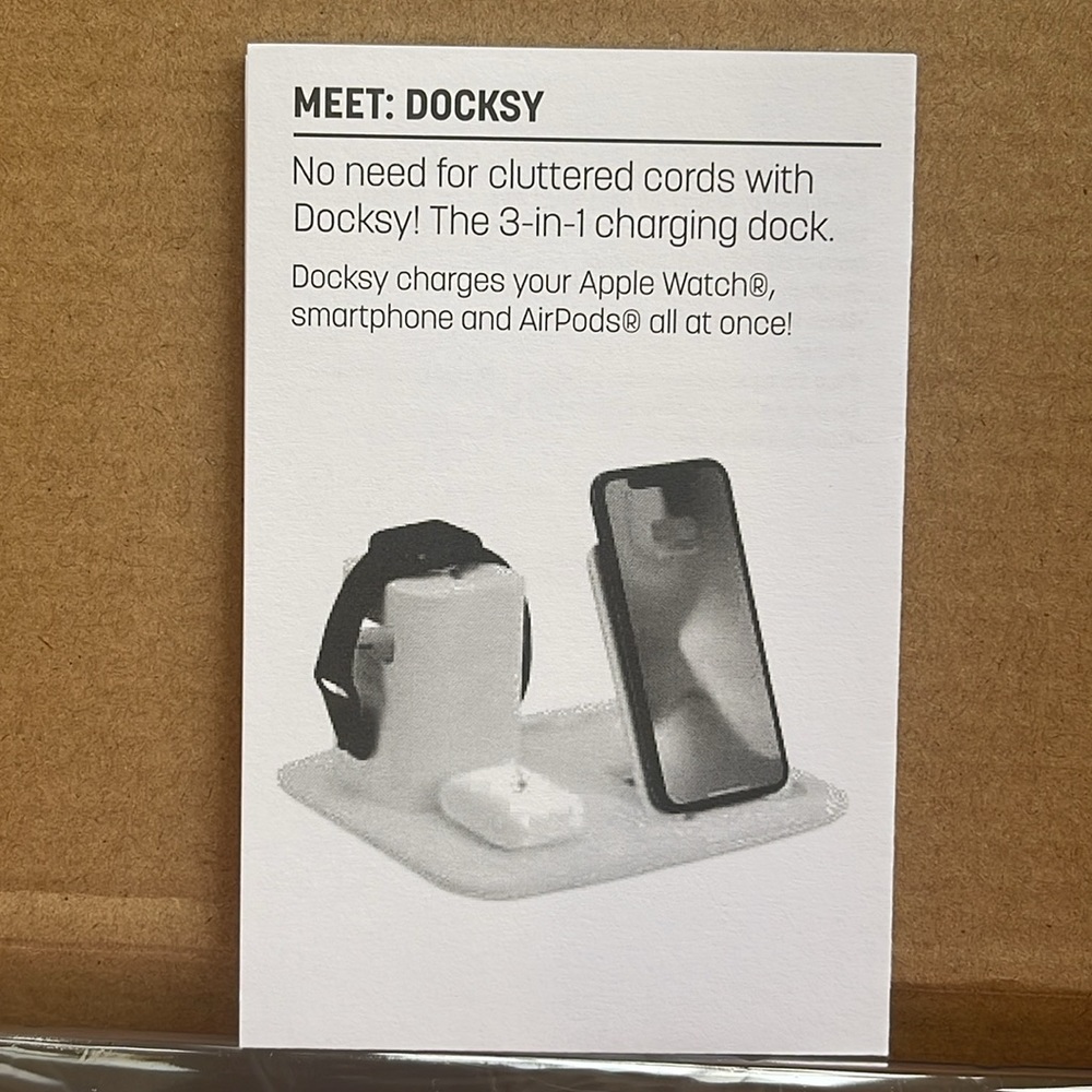 DOCKSY Apple DockStation-White-3x Charge- Phone 📱 Wireless Earbuds, Smart Watch